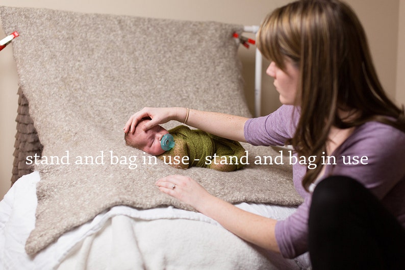 Newborn Photography Starter Kit: Includes Backdrop Stand and Baby Beanbag Great for On-location Photographers or Simple Studio Set-Ups image 4