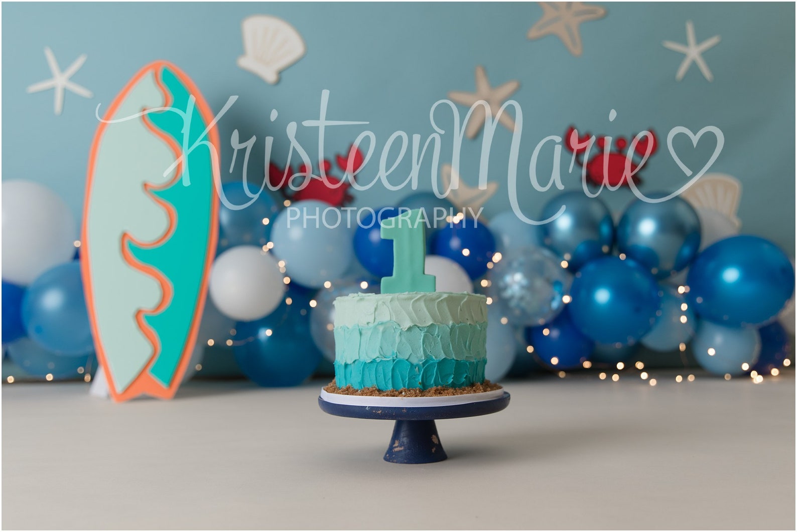 Surfing Beach Themed Cake Smash Digital Download Backdrop - Etsy