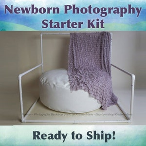 Kit: Newborn Posing Bean Bag & Newborn Backdrop Stand -READY TO SHIP- Newborn Photography Starter Kit includes newborn pose pillow and stand