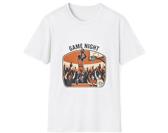 Game Night Basketball Tee | Basketball Player Hoop Crowd Graphic Shirt