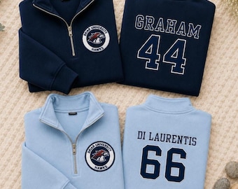 Custom Embroidered Briar University Quarter-zip Sweatshirt, Graham 44 Hoodie