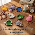 20-in-1 Animal Crochet Coaster Pattern Bundle | Animals Cup Holder | Amigurumi Style | PDF Pattern + Tutorial