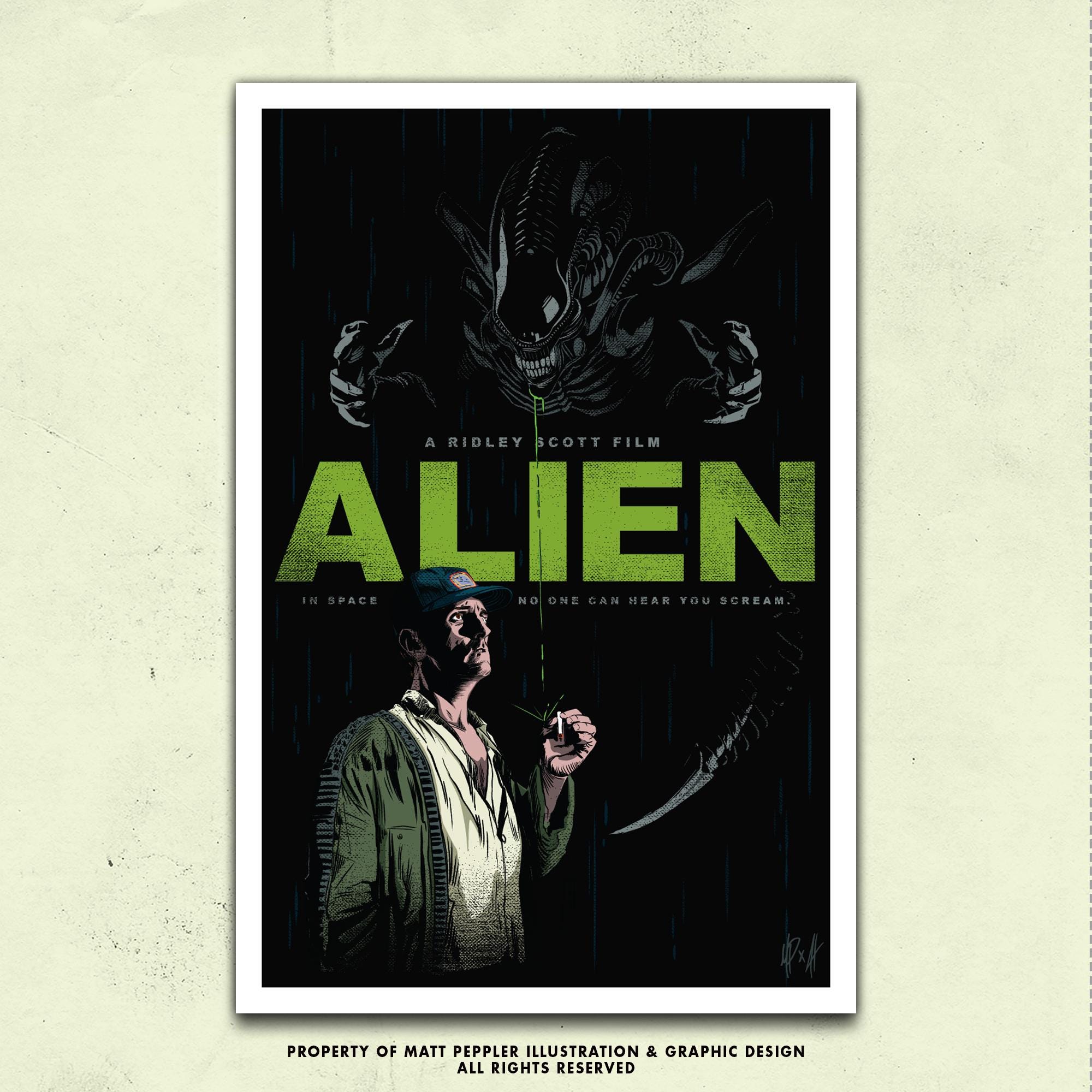 Alien Alternative Movie Poster – Xenomorph Sci Fi Horror Art Print ...