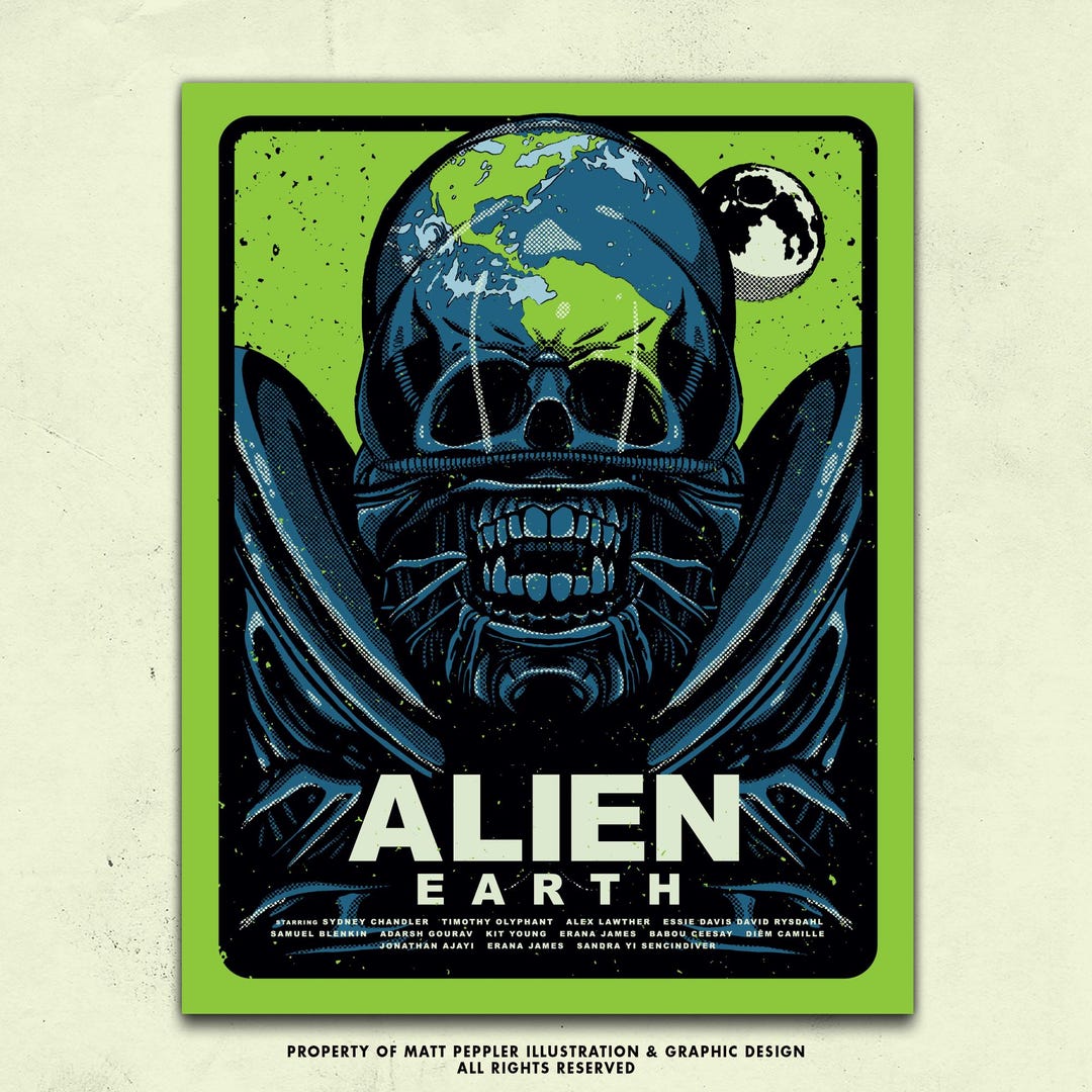 Alien Earth Alternative Movie Poster – Sci Fi Horror Art Print ...