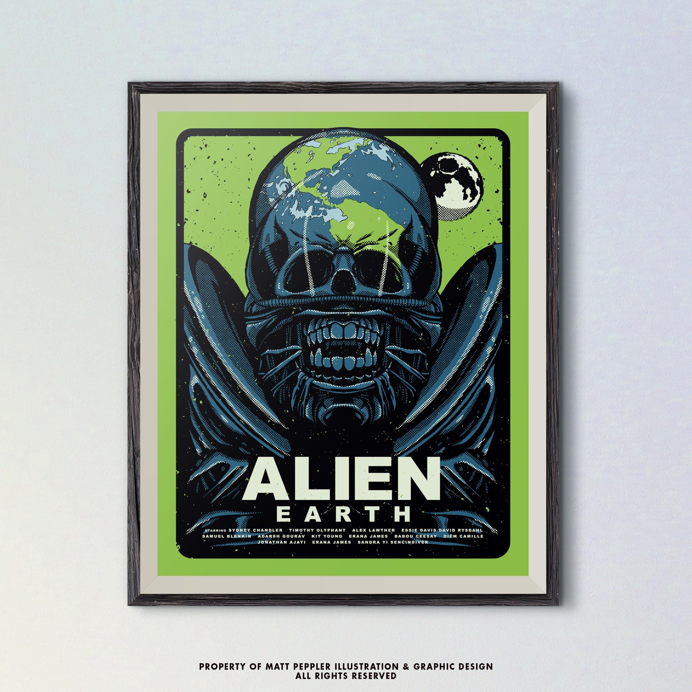 Alien Earth Alternative Movie Poster – Sci Fi Horror Art Print ...