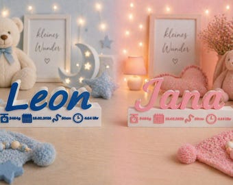 Personalized baby gift with name - birth or christening - boy & girl