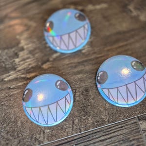Bubble Holographic Pin | Amazing Digital Circus Inspired Button | Handmade Indie Animation Badge | Cute Backpack Pin