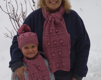 Mom & Daughter Scarf Sets Crochet Pattern