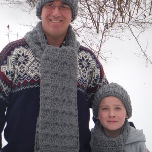 Dad and Son Hat & Scarf Sets image 1