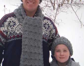 Dad and Son Hat & Scarf Sets