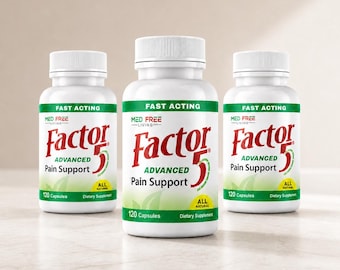 Free Living Factor 5 Joint & Muscle Support Complex 120 Capsules 3 Pack Daily Mobility Care