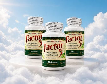 Factor 5 Capsules 120ct 3 Pack Joint & Muscle Wellness Support New/Old Packaging Random