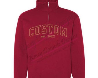 custom quarter zip hoodie