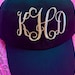 Embroidered Monogram Cap, Custom Hat, Personalized Hats, Monogrammed ...
