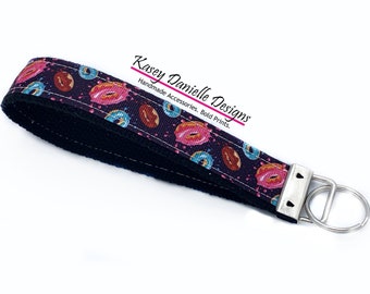 Donut Keyring Handmade By: Tranquilityy Birthday Keyring Wristlet Key Fob Donuts Keychain Donut Key Fob