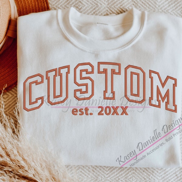 Custom crewneck embroidery Clearance