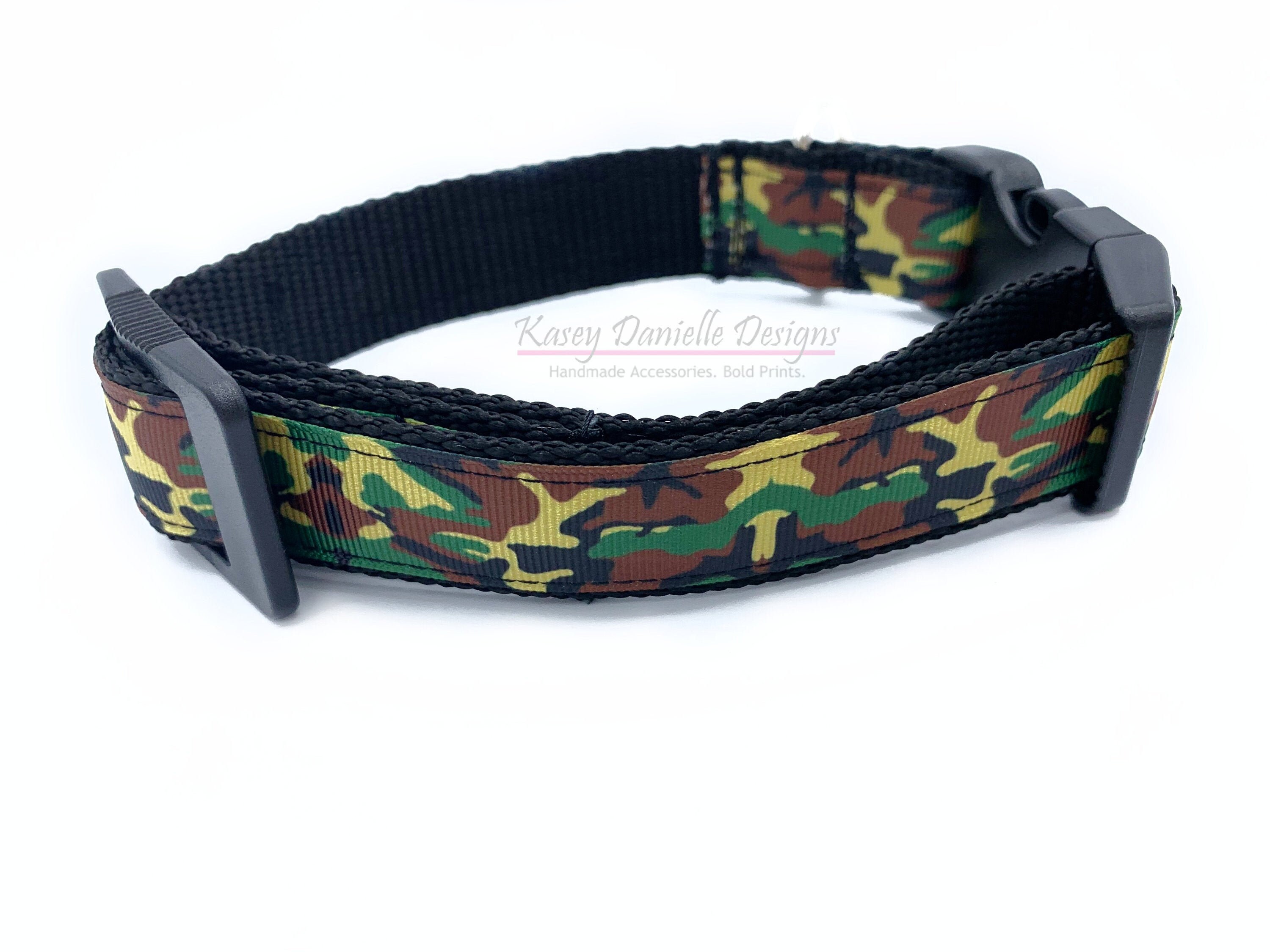 Camouflage Dog Collar / Adjustable 1 inch Wide Collars / Camo Etsy