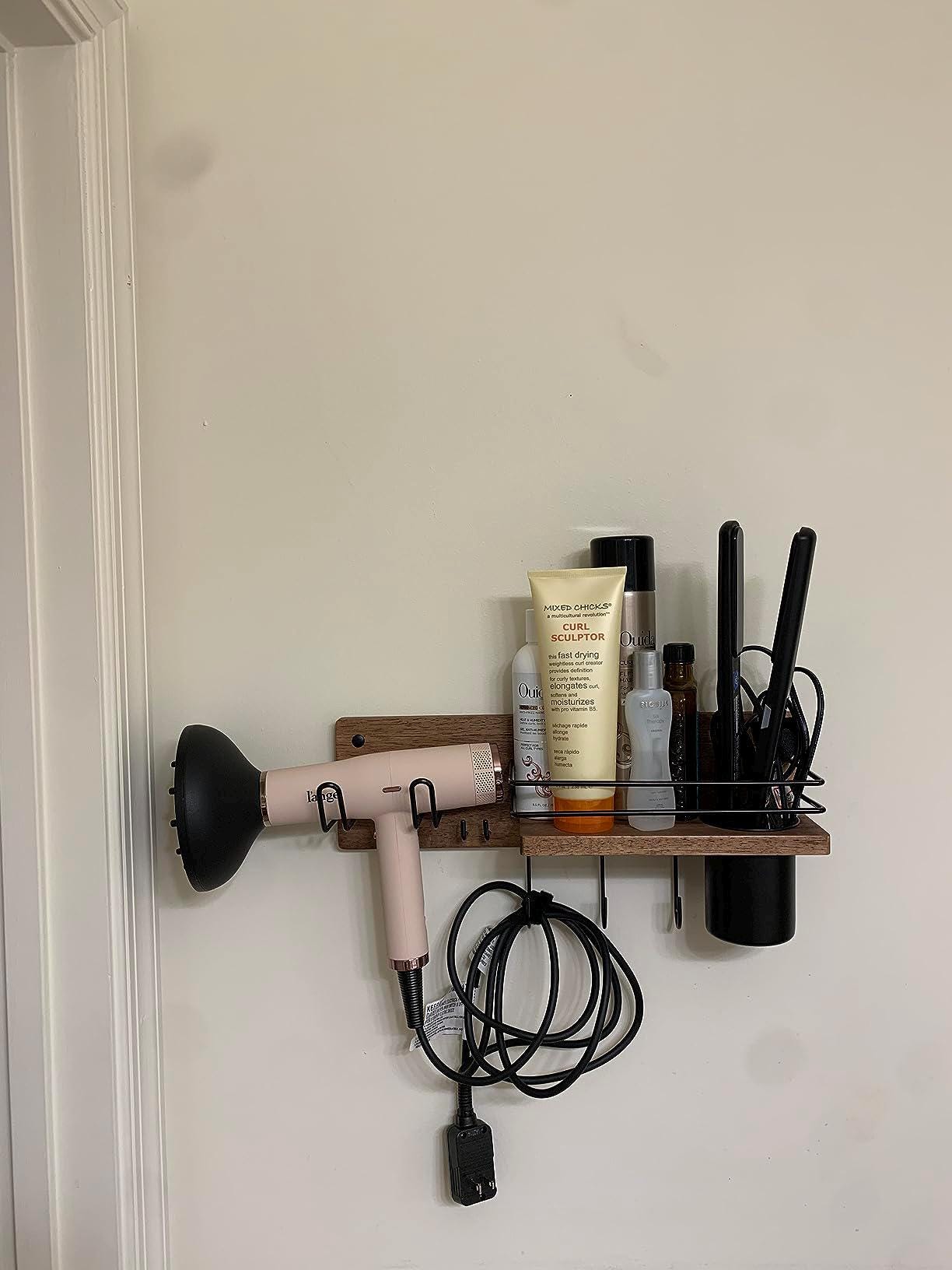 Hair Dryer Curling Iron Holder Wall Mount - Etsy