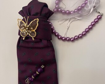 Elegante paarse stropdas