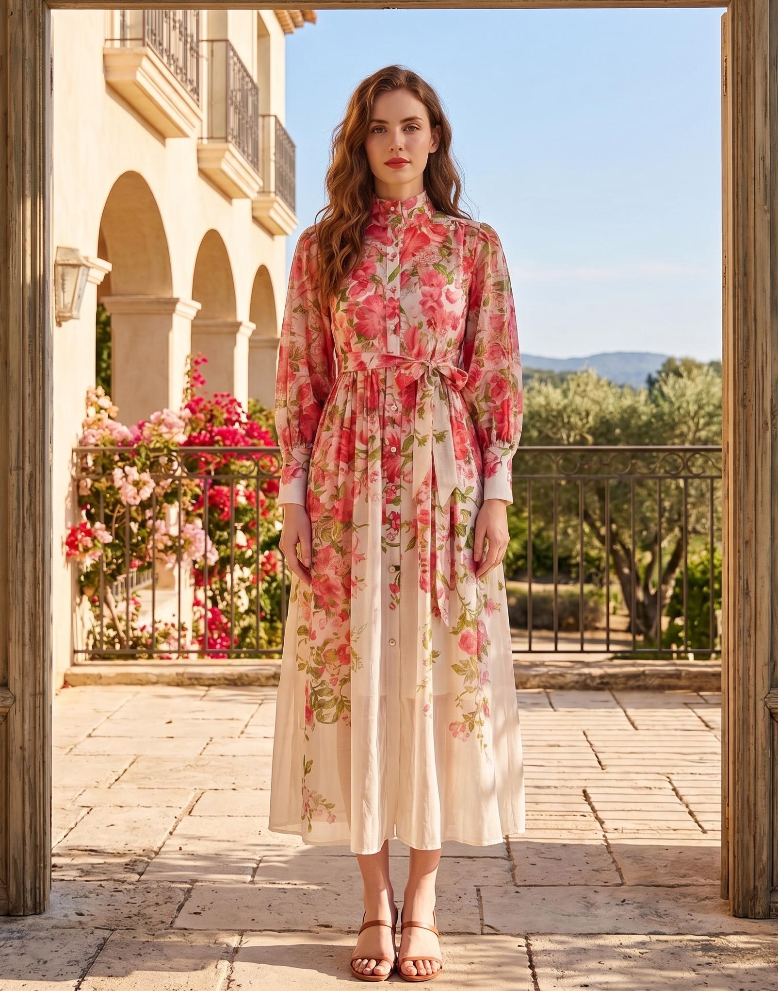Long Sleeve Garden Party Dress - Etsy