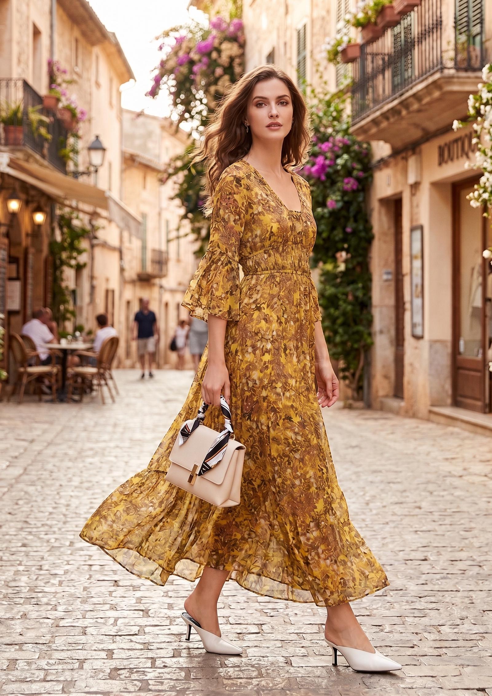 old fashioned sun dresses The Suzy Sun Dress in Daydream Print, Easy To Wear Style From The 50s 14 main image 0