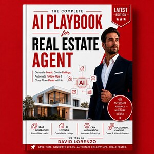 Fastighetsmarknadsföring | AI-handbok för fastighetsmäklare | Leadgenerering, CRM-automation (digital e-bok) |