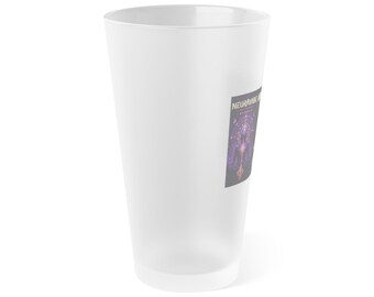 Vaso de pinta esmerilado de 473 ml (16 oz) / Impresión sutil envolvente, apto para lavavajillas.