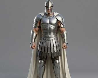 Conjunto de armadura de guerrero espartano metálica hecha a mano, auténtico disfraz de cosplay.