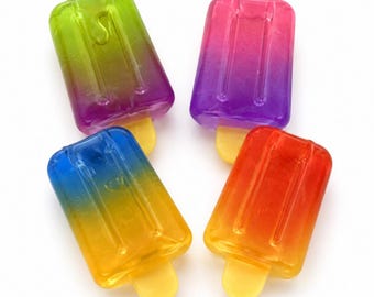 Colorful Popsicle Squishy Toy, Jelly Ice Pop Fidget, Transparent Gradient Sensory Toy