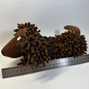Silly Sausage Dog Plush – Brown Chenille Dachshund Toy, Jellycat