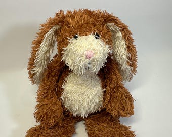 Jellycat Bunglie Bramble Bunny, Brown Shaggy Rabbit Plush Toy