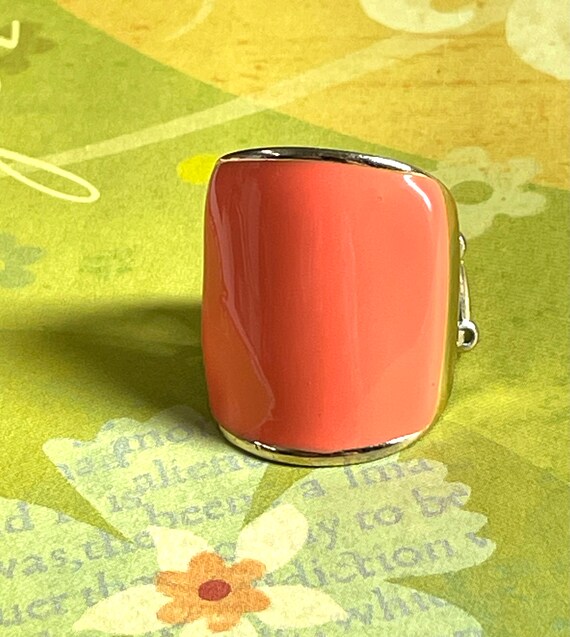 Enamel ring stretchable adjustable sizing stateme… - image 2
