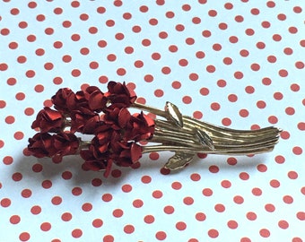 Red roses pin signed