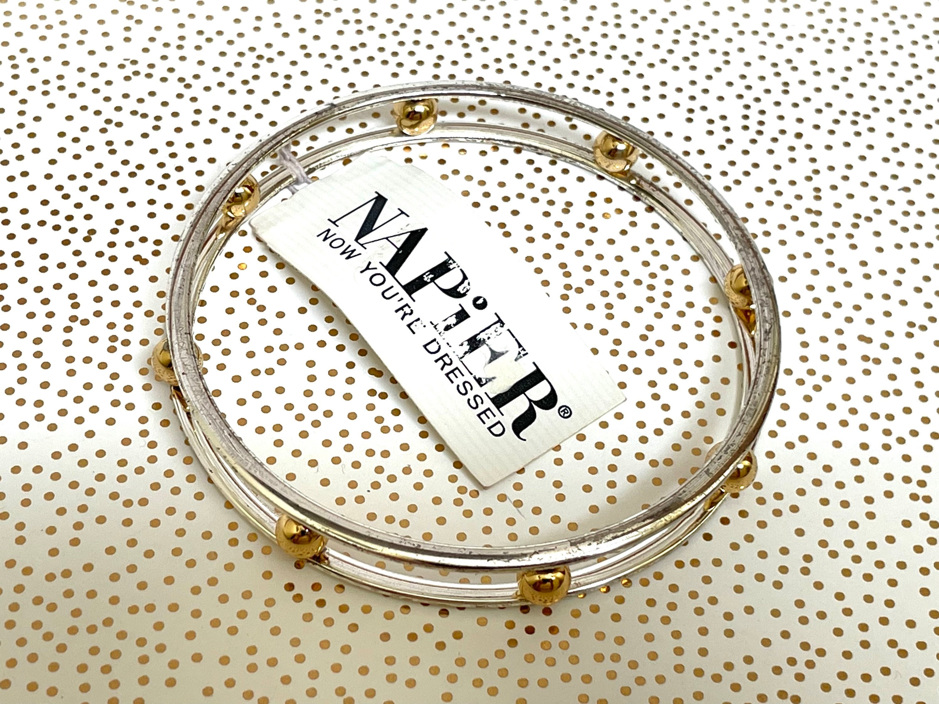 Napier Bangle Bracelet With Tag NOS in Gold and Silver Layering Jewelry Gift Idea for Her Etsy