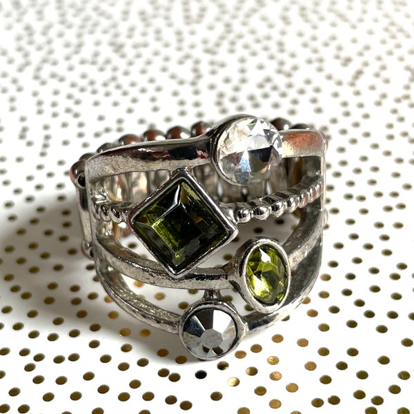 Rhinestone Stretch Ring - Etsy