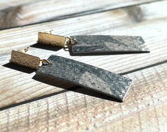 Handmade Paper Earrings: Lightweight Gold Plated Artsy Design