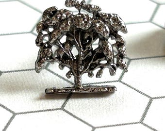 Brutalist Tie Tack Pin Tree design men’s fashion rare item