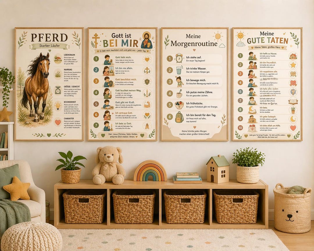 Our Morning Routine Poster Kids' Morning Routine Poster | Children's Routine | Printable Kids ...