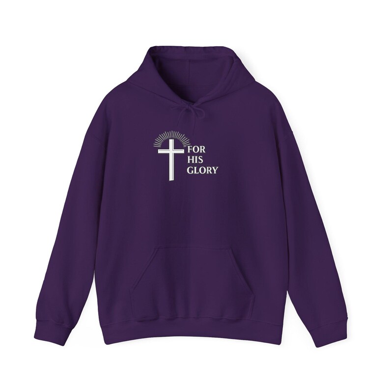 For His Glory Hoodie | Unisex Christian Hoodie | Faith Based Sweatshirt | Gildan 18500 image 16