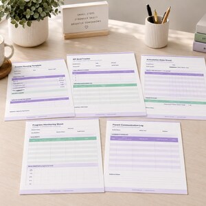 Speech Therapy Forms Bundle | Session Planning, IEP Goal Tracker, Data Sheet (PDF Download)
