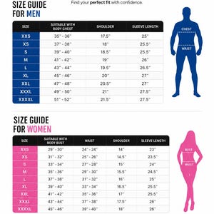 Puede incluir: Gu&iacute;a de tallas de Orvain Apparel, con medidas para hombres y mujeres. Incluye pecho, cintura, hombros y largo de manga en cm. La gu&iacute;a tambi&eacute;n destaca medidas precisas, ajuste perfecto y devoluciones reducidas.