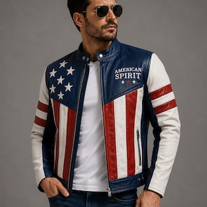 American Spirit Leather Jacket - Etsy