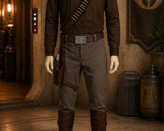 Fantasia de cosplay do Mandaloriano Cal Kestis, inspirada em Star Wars | Calça, camisa e cinto de Jedi Survivor