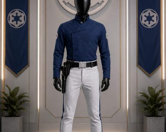 Traje de Cosplay de Piloto Rebelde – Conjunto de Camisa e Calça (2 peças)