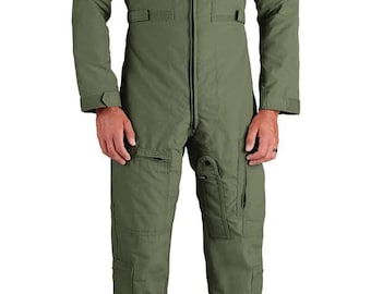 Olive Green Tactical Flight Suit | Military Style Coverall Jumpsuit, Workwear Uniform