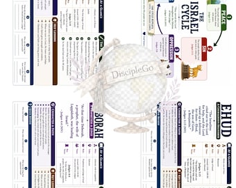 9 Judges of Israel Bible Character Review Pack