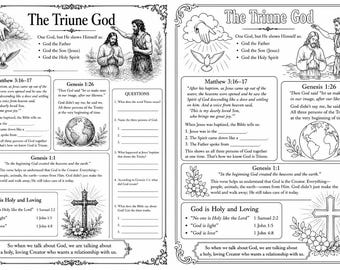 Hoja de trabajo y página para colorear sobre el Dios Trino