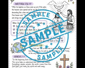 Lección bíblica imprimible sobre el Dios Trino