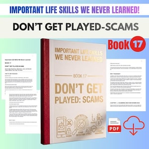 Scam Prevention Activity PDF, Fraud Protection Guide, Important Life Skills Workbook