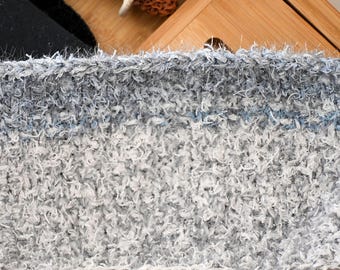 Reusable hand knitted wash or body cloth